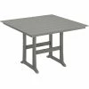 POLYWOOD Farmhouse Trestle 59" Slate Grey Bar Height Table
