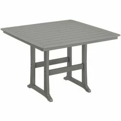 POLYWOOD Nautical Trestle 59" Slate Grey Bar Height Table