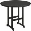 POLYWOOD 48" Black Round Bar Height Table