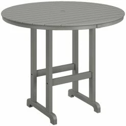 POLYWOOD 48" Slate Grey Round Bar Height Table