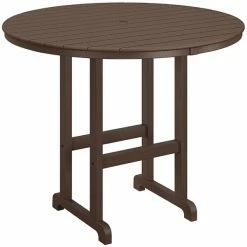 POLYWOOD 48" Mahogany Round Bar Height Table