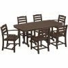 POLYWOOD La Casa Cafe 7-Piece Mahogany Dining Set With Nautical Table