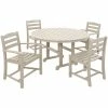 POLYWOOD La Casa Cafe 5-Piece Sand Dining Set With 2 Arm Chairs And 2 Side Chairs
