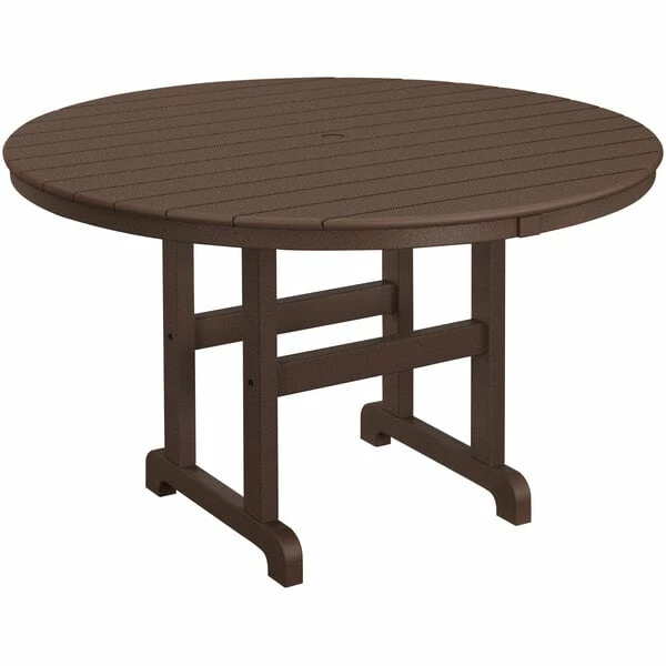 POLYWOOD 48" Mahogany Round Dining Height Table 1 POLYWOOD 48" Mahogany Round Dining Height Table
