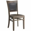 Lancaster Table & Seating Sofia Vintage Finish Upholstered Back Chair With Vintage Wood Seat