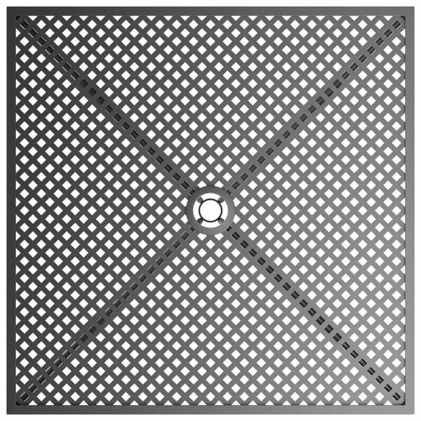 Lancaster Table & Seating Harbor Black 30" Square Outdoor Standard Height Table With Ornate Legs 3 Lancaster Table & Seating Harbor Black 30" Square Outdoor Standard Height Table With Ornate Legs - Image 3