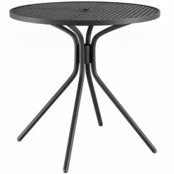 Lancaster Table & Seating Harbor Black 30" Round Outdoor Standard Height Table With Modern Legs -Lancaster Table & Seating Shop 2206501