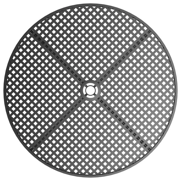 Lancaster Table & Seating Harbor Black 30" Round Outdoor Standard Height Table With Ornate Legs And 2 Side Chairs 4 Lancaster Table & Seating Harbor Black 30" Round Outdoor Standard Height Table With Ornate Legs And 2 Side Chairs - Image 4