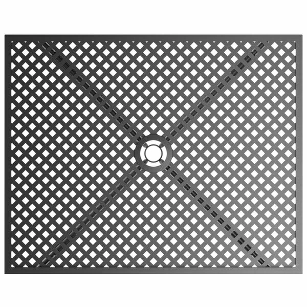 Lancaster Table & Seating Harbor Black 24" X 30" Rectangular Outdoor Standard Height Table With Ornate Legs And 2 Arm Chairs 4 Lancaster Table & Seating Harbor Black 24" X 30" Rectangular Outdoor Standard Height Table With Ornate Legs And 2 Arm Chairs - Image 4