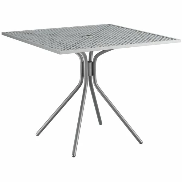 Lancaster Table & Seating Harbor Gray 36" Square Outdoor Standard Height Table With Modern Legs 2 Lancaster Table & Seating Harbor Gray 36" Square Outdoor Standard Height Table With Modern Legs - Image 2