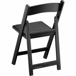 Lancaster Table & Seating Black Resin Folding Chair With Vinyl Seat -Lancaster Table & Seating Shop 2210149