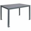 BFM Seating Surf 36" X 72" Soft Gray Aluminum Bolt-Down Pietro Top Standard Height Table