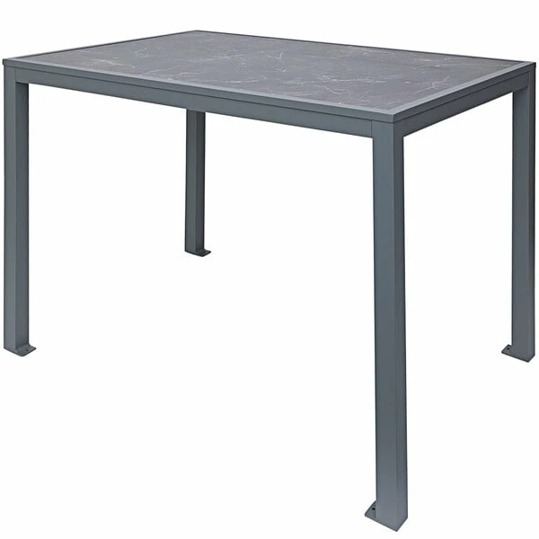 BFM Seating Surf 32" X 48" Soft Gray Aluminum Bolt-Down Pietro Top Bar Height Table 1 BFM Seating Surf 32" X 48" Soft Gray Aluminum Bolt-Down Pietro Top Bar Height Table