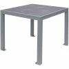 BFM Seating Surf 36" Square Soft Gray Aluminum Bolt-Down Pietro Top Standard Height Table