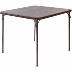 Flash Furniture 33 1/2" Square Brown Folding Card Table