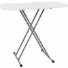 Flash Furniture 30 1/4" X 19 1/2" Rectangular Height Adjustable Granite White Plastic Folding Table