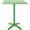 BFM Seating Beachcomber-Bali 24" X 32" Lime Powder Coated Aluminum Bar Height Outdoor / Indoor Table