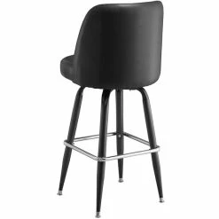 Lancaster Table & Seating Black Barstool With 18.5" Wide Bucket Seat -Lancaster Table & Seating Shop 2241091