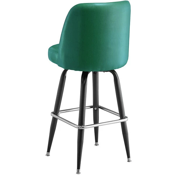 Lancaster Table & Seating Green Barstool With 18.5" Wide Bucket Seat 3 Lancaster Table & Seating Green Barstool With 18.5" Wide Bucket Seat - Image 3