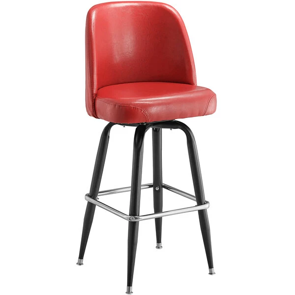 Lancaster Table & Seating Crimson Barstool With 18.5" Wide Bucket Seat 2 Lancaster Table & Seating Crimson Barstool With 18.5" Wide Bucket Seat - Image 2