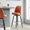 Lancaster Table & Seating Light Brown Barstool With 18.5" Wide Bucket Seat