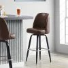 Lancaster Table & Seating Dark Brown Barstool With 18.5" Wide Bucket Seat