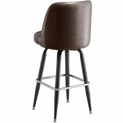 Lancaster Table & Seating Dark Brown Barstool With 18.5" Wide Bucket Seat -Lancaster Table & Seating Shop 2250816