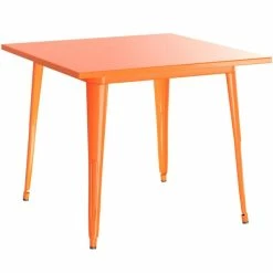 LT&S Alloy Series Lancaster Table & Seating Alloy Series 24" X 24" Orange Dining Height Outdoor Table With 2 Arm Chairs -Lancaster Table & Seating Shop 2253686