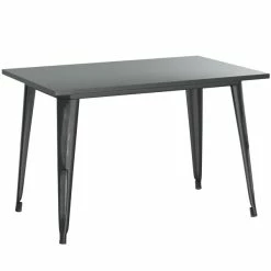 LT&S Alloy Series Lancaster Table & Seating Alloy Series 48" X 30" Distressed Black Dining Height Outdoor Table With 4 Arm Chairs -Lancaster Table & Seating Shop 2253702