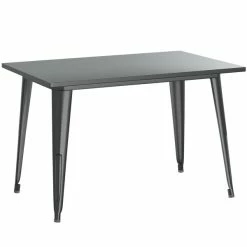 LT&S Alloy Series Lancaster Table & Seating Alloy Series 48" X 30" Black Dining Height Outdoor Table With 4 Arm Chairs -Lancaster Table & Seating Shop 2253704