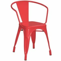 LT&S Alloy Series Lancaster Table & Seating Alloy Series 48" X 30" Red Dining Height Outdoor Table With 4 Arm Chairs -Lancaster Table & Seating Shop 2253713