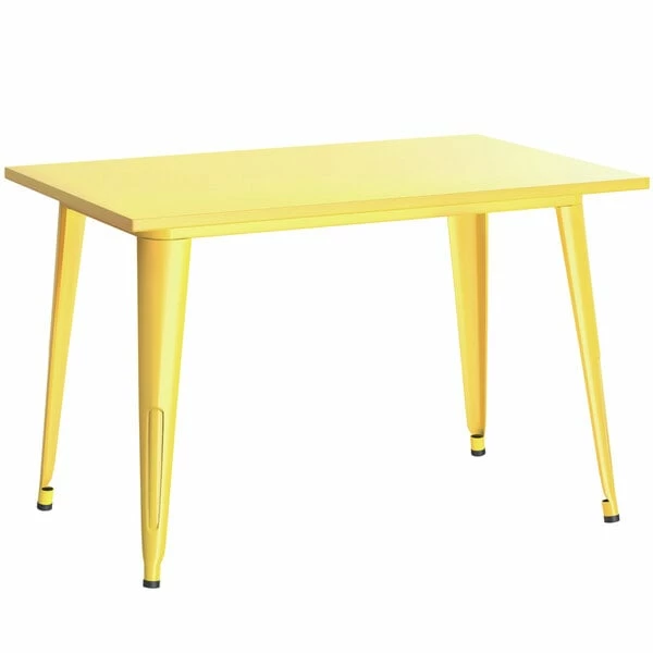 LT&S Alloy Series Lancaster Table & Seating Alloy Series 48" X 30" Yellow Dining Height Outdoor Table With 4 Arm Chairs 3 LT&S Alloy Series Lancaster Table & Seating Alloy Series 48" X 30" Yellow Dining Height Outdoor Table With 4 Arm Chairs - Image 3