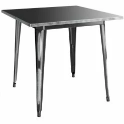 LT&S Alloy Series Lancaster Table & Seating Alloy Series 32" X 32" Distressed Black Dining Height Outdoor Table With 4 Arm Chairs -Lancaster Table & Seating Shop 2253724