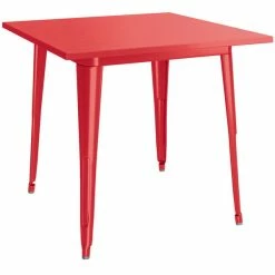 LT&S Alloy Series Lancaster Table & Seating Alloy Series 32" X 32" Red Dining Height Outdoor Table With 4 Arm Chairs -Lancaster Table & Seating Shop 2253736