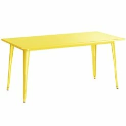 LT&S Alloy Series Lancaster Table & Seating Alloy Series 63" X 32" Yellow Dining Height Outdoor Table With 6 Arm Chairs -Lancaster Table & Seating Shop 2253766