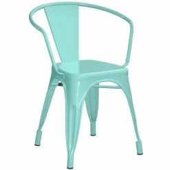 LT&S Alloy Series Lancaster Table & Seating Alloy Series 36" X 36" Seafoam Dining Height Outdoor Table With 4 Arm Chairs -Lancaster Table & Seating Shop 2253781