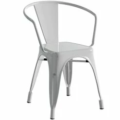 LT&S Alloy Series Lancaster Table & Seating Alloy Series 36" X 36" Silver Dining Height Outdoor Table With 4 Arm Chairs -Lancaster Table & Seating Shop 2253783