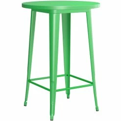 LT&S Alloy Series Lancaster Table & Seating Alloy Series 30" Round Green Outdoor Bar Height Table With 4 Metal Cafe Bar Stools -Lancaster Table & Seating Shop 2253819