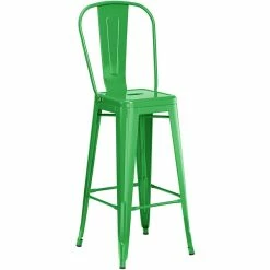 LT&S Alloy Series Lancaster Table & Seating Alloy Series 30" Round Green Outdoor Bar Height Table With 4 Metal Cafe Bar Stools -Lancaster Table & Seating Shop 2253820