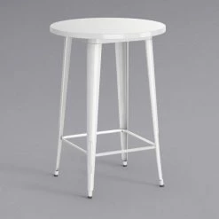 LT&S Alloy Series Lancaster Table & Seating Alloy Series 30" Round White Outdoor Bar Height Table With 4 Metal Cafe Bar Stools 7 LT&S Alloy Series Lancaster Table & Seating Alloy Series 30" Round White Outdoor Bar Height Table With 4 Metal Cafe Bar Stools -Lancaster Table & Seating Shop 2253829