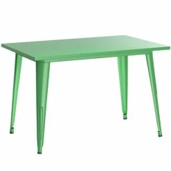 LT&S Alloy Series Lancaster Table & Seating Alloy Series 48" X 30" Green Dining Height Outdoor Table With 4 Industrial Cafe Chairs -Lancaster Table & Seating Shop 2253897