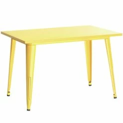LT&S Alloy Series Lancaster Table & Seating Alloy Series 48" X 30" Yellow Dining Height Outdoor Table With 4 Industrial Cafe Chairs -Lancaster Table & Seating Shop 2253912