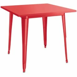 LT&S Alloy Series Lancaster Table & Seating Alloy Series 32" X 32" Red Dining Height Outdoor Table With 4 Industrial Cafe Chairs 7 LT&S Alloy Series Lancaster Table & Seating Alloy Series 32" X 32" Red Dining Height Outdoor Table With 4 Industrial Cafe Chairs -Lancaster Table & Seating Shop 2253949