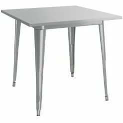 LT&S Alloy Series Lancaster Table & Seating Alloy Series 32" X 32" Silver Dining Height Outdoor Table With 4 Industrial Cafe Chairs 7 LT&S Alloy Series Lancaster Table & Seating Alloy Series 32" X 32" Silver Dining Height Outdoor Table With 4 Industrial Cafe Chairs -Lancaster Table & Seating Shop 2253953