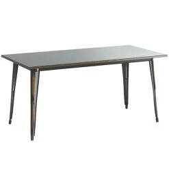 LT&S Alloy Series Lancaster Table & Seating Alloy Series 63" X 32" Distressed Copper Dining Height Outdoor Table With 6 Industrial Cafe Chairs -Lancaster Table & Seating Shop 2253967