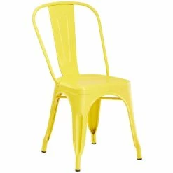 LT&S Alloy Series Lancaster Table & Seating Alloy Series 63" X 32" Yellow Dining Height Outdoor Table With 6 Industrial Cafe Chairs -Lancaster Table & Seating Shop 2253984