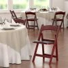 Lancaster Table & Seating Mahogany Resin Folding Chair With Vinyl Seat