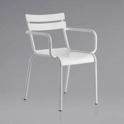 Lancaster Table & Seating 32" X 32" White Powder-Coated Aluminum Dining Height Outdoor Table With Umbrella Hole And 4 Arm Chairs 7 Lancaster Table & Seating 32" X 32" White Powder-Coated Aluminum Dining Height Outdoor Table With Umbrella Hole And 4 Arm Chairs -Lancaster Table & Seating Shop 2276676