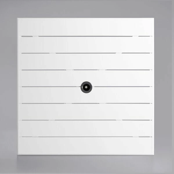 Lancaster Table & Seating 32" X 32" White Powder-Coated Aluminum Dining Height Outdoor Table With Umbrella Hole And 4 Arm Chairs 5 Lancaster Table & Seating 32" X 32" White Powder-Coated Aluminum Dining Height Outdoor Table With Umbrella Hole And 4 Arm Chairs - Image 5