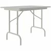 Correll 24" X 48" Gray Granite Keyboard Height Thermal-Fused Laminate Top Folding Table With Gray Frame And Leveling Feet